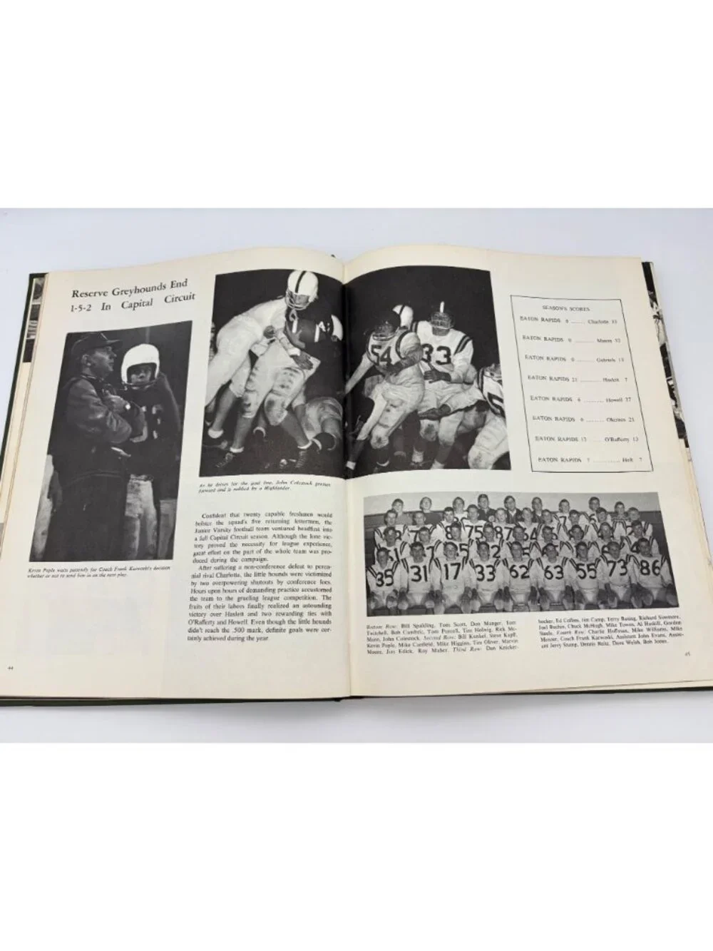 1966 Eaton Rapids High School Eatonian Yearbook Michigan Signed Hardcover Annual